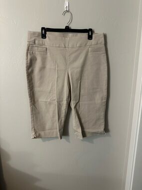 croft & barrow Beige Knee-Length Bermuda Shorts